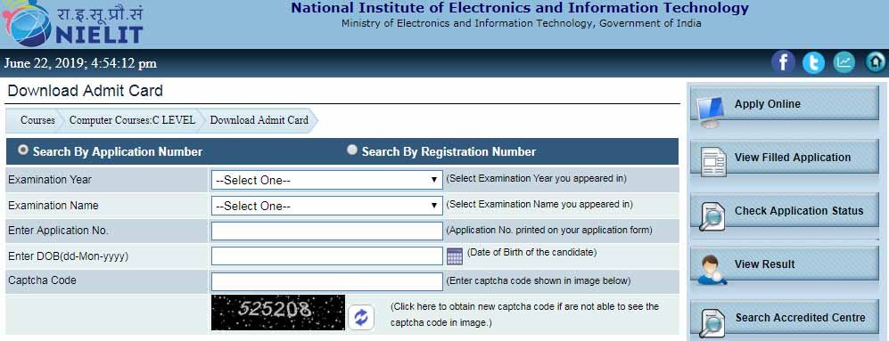 download ccc admit card