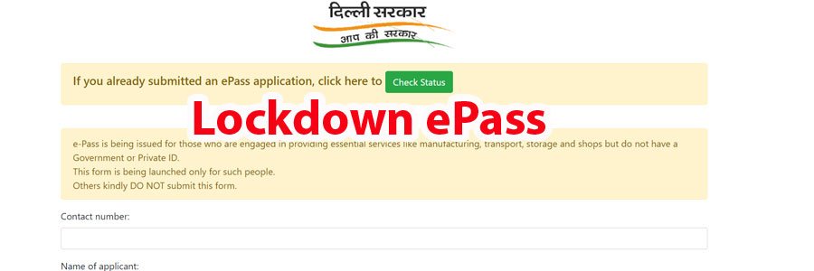 COVID-19 Lockdown E-Pass | Covid-19 E-Pass | Lockdown Pass — Online ...