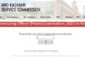 JKPSC PO Main exam admit cards