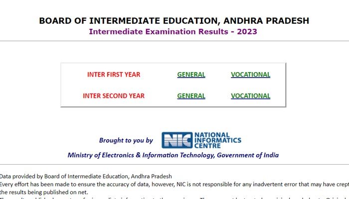 Andhra Pradesh Board 12th Result