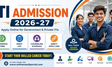 ITI Admission 2026 27 – Apply Online Now
