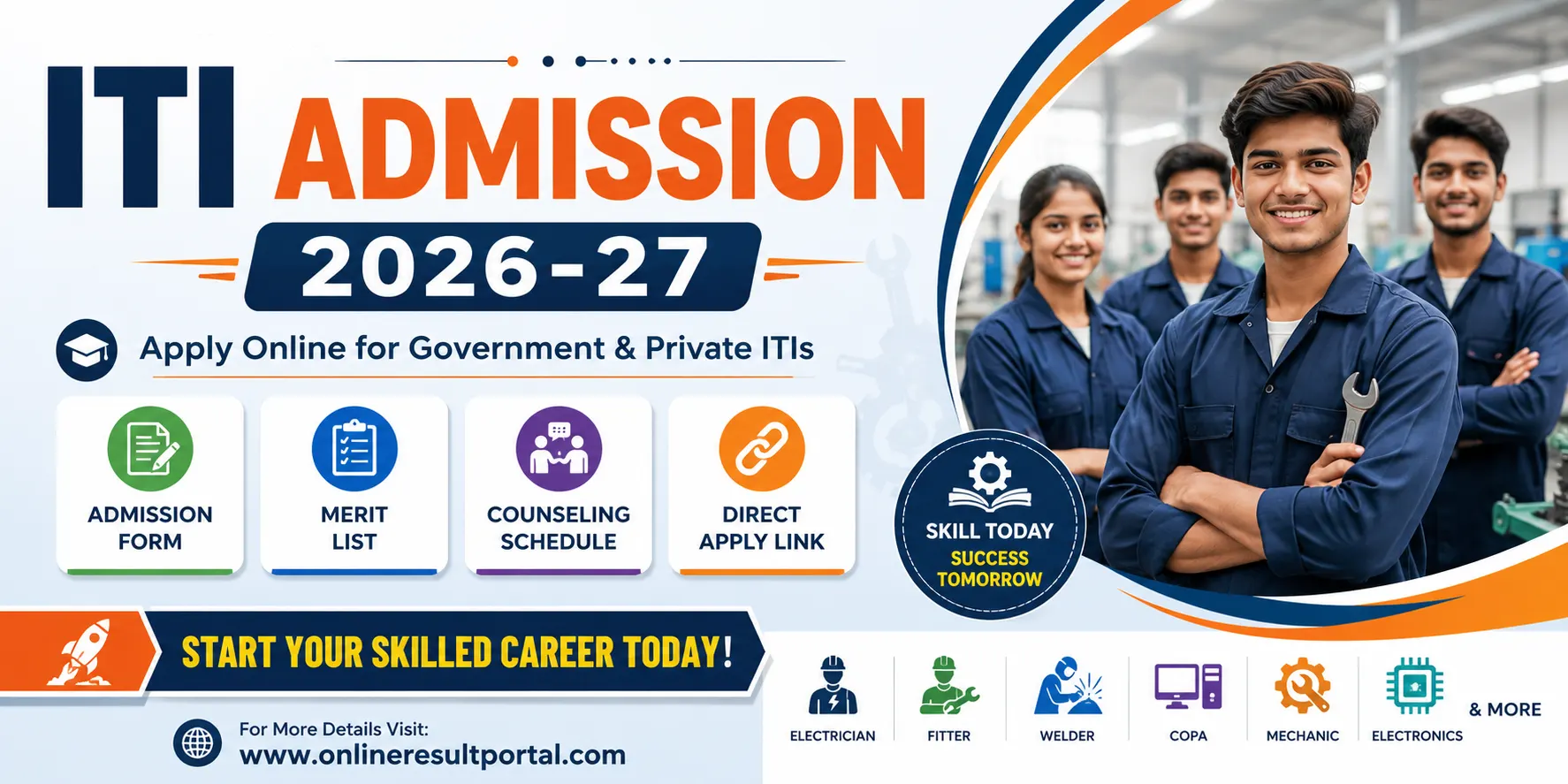 ITI Admission 2026 27 – Apply Online Now