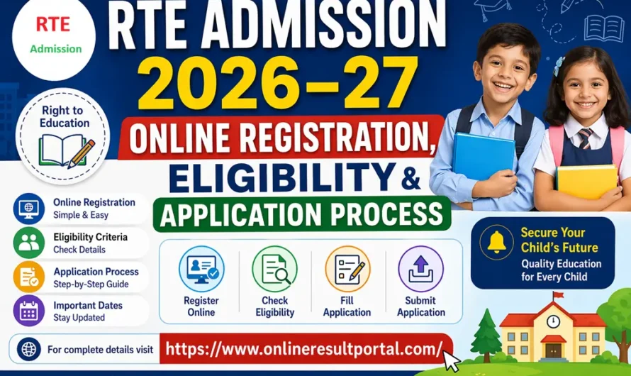 RTE Admission 2026–27: Online Registration, Eligibility & Application Process