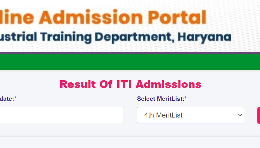 Download Haryana ITI Result/ Merit List 2025