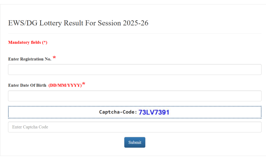 EWS Result For Session 2026 (First Round OUT) Delhi EWS/DG/FREESHIP 1st, 2nd Admission List PDF at edudel.nic.in