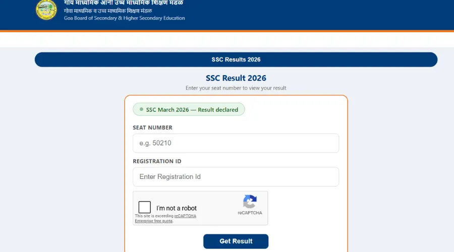 Goa Board SSC Result 2026 (OUT): How to Check Class 10 Marks at gbshse.in 1 Goa Board SSC Result 2026