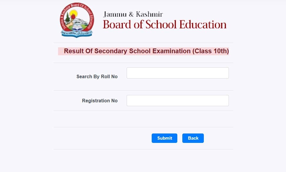 JKBOSE 10th Result
