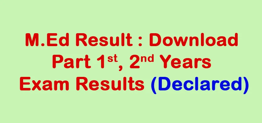 MEd Result