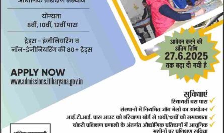 Haryana ITI Online Admission 2025 26